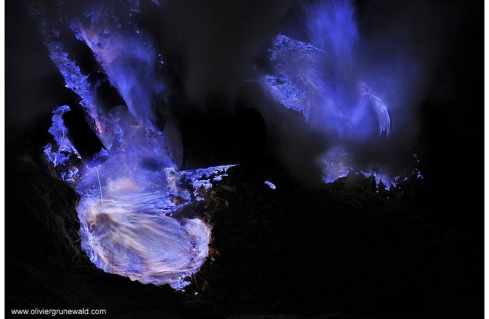 The mysterious blue lava at Kawah Ijen volcano explained