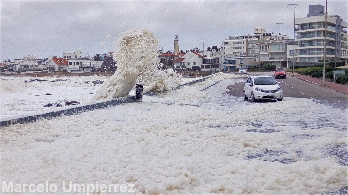After extreme water receding, Atlantic tidal storm floods Punta del