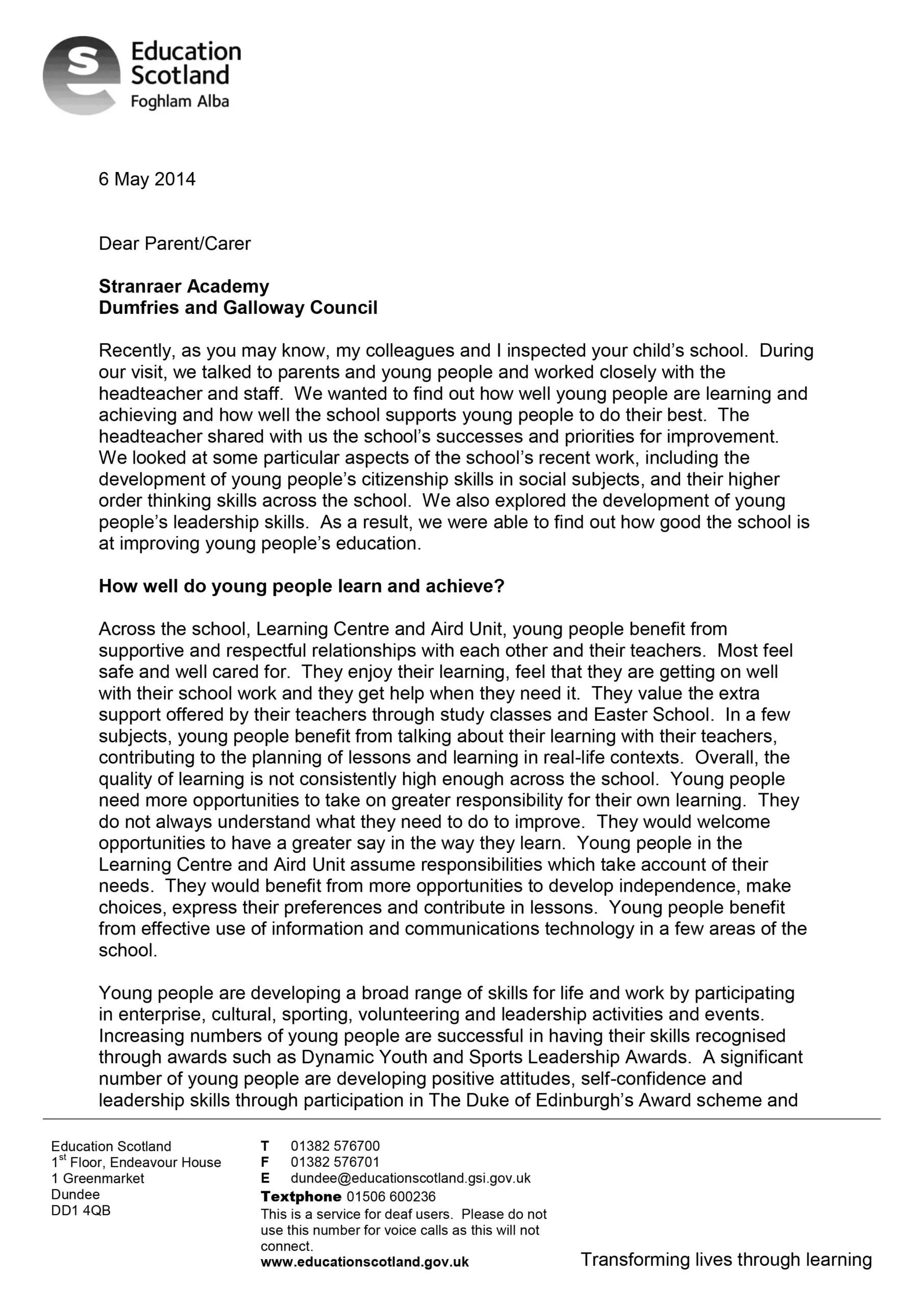 About Us Stranraer Academy