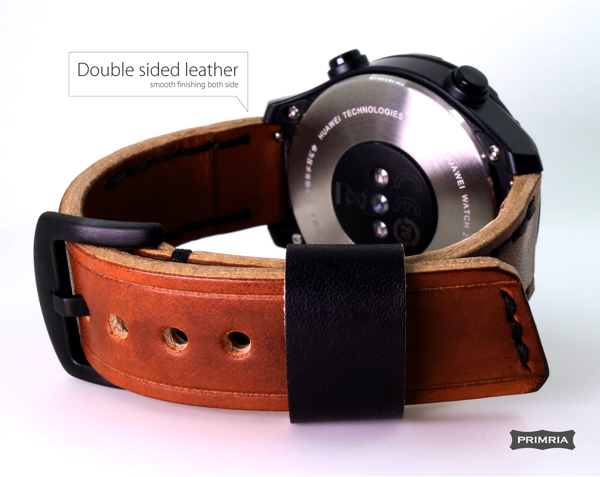 HUAWEI WATCH 2 Sport / Classic / Pro Ammo Leather Strap Band Saddle