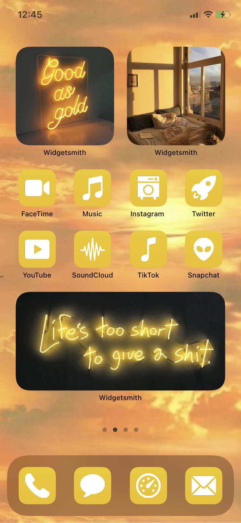 27 Yellow Themed iOS Home Screen Ideas STRAPHIE