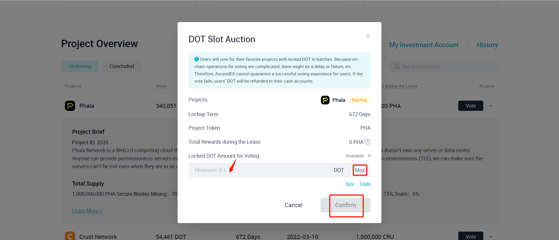 How to Participate in DOT Slot Auction? Help Center AscendEX