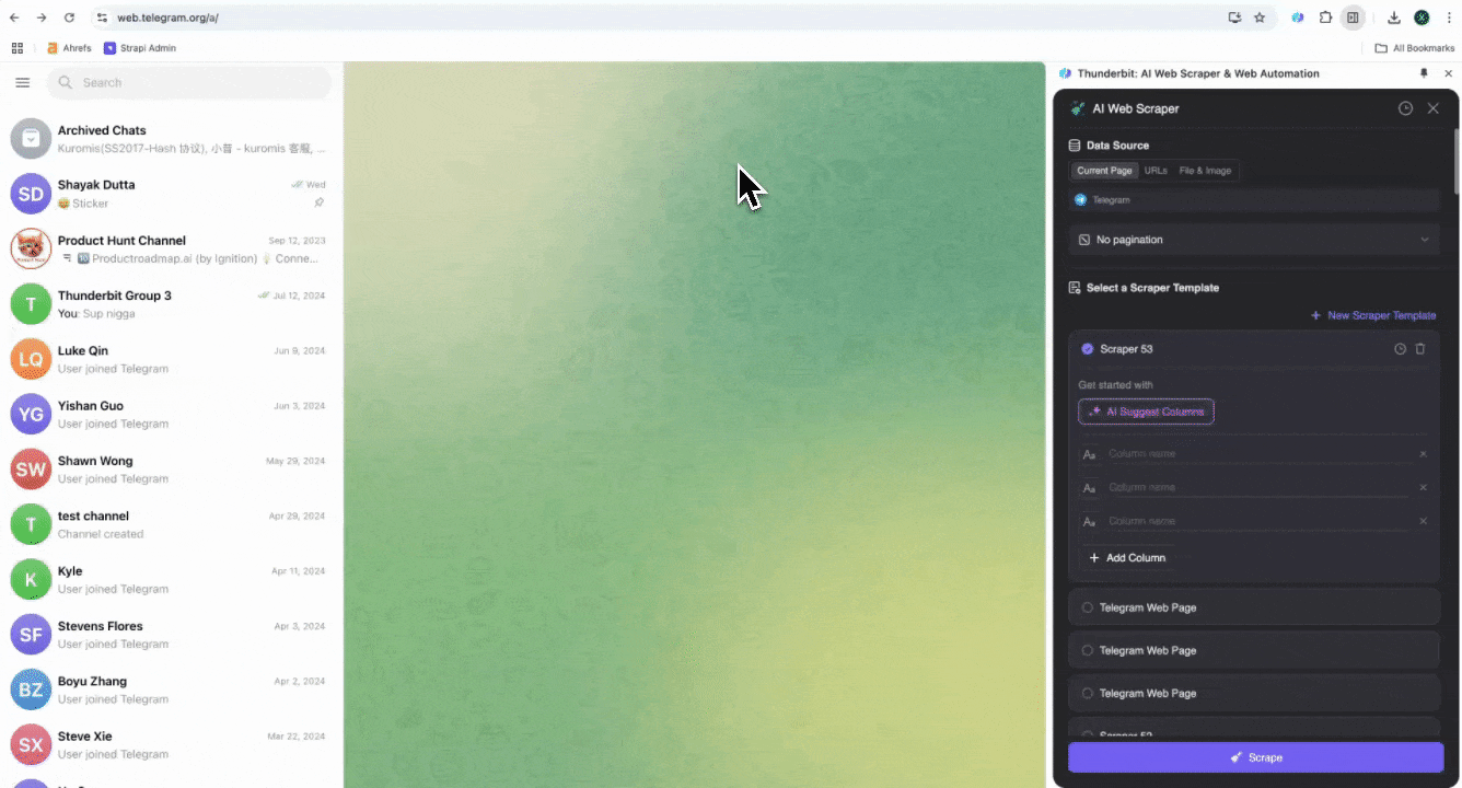 Telegram 爬虫 | 抓取频道消息与联系人