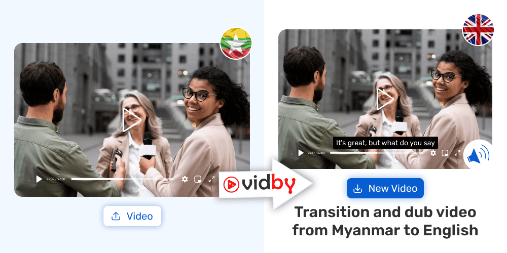 Translate Video from Myanmar to English vidby