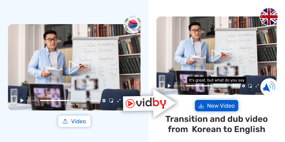 Translate Video from Korean to English vidby