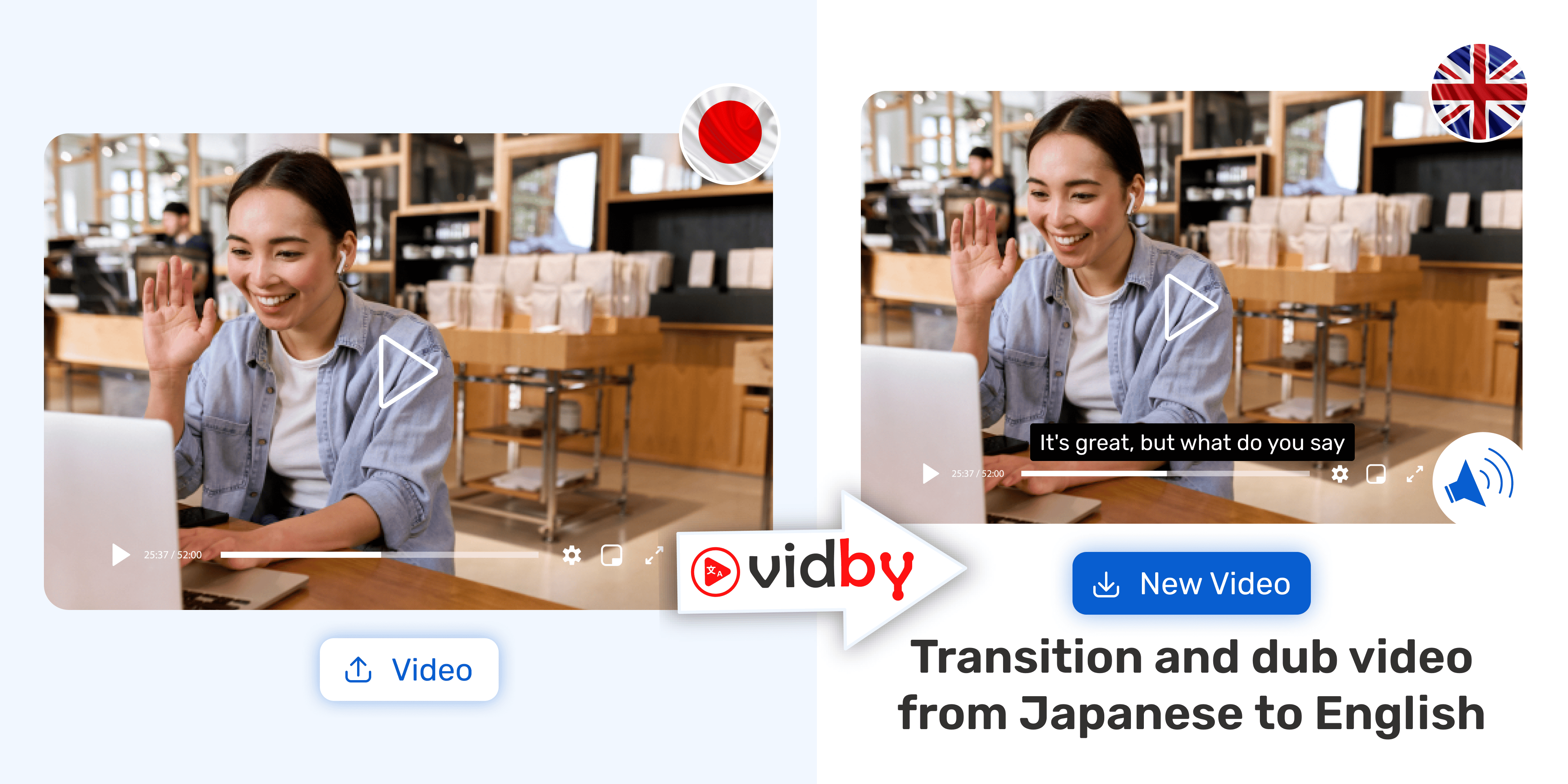 Translate Video from Japanese to English vidby