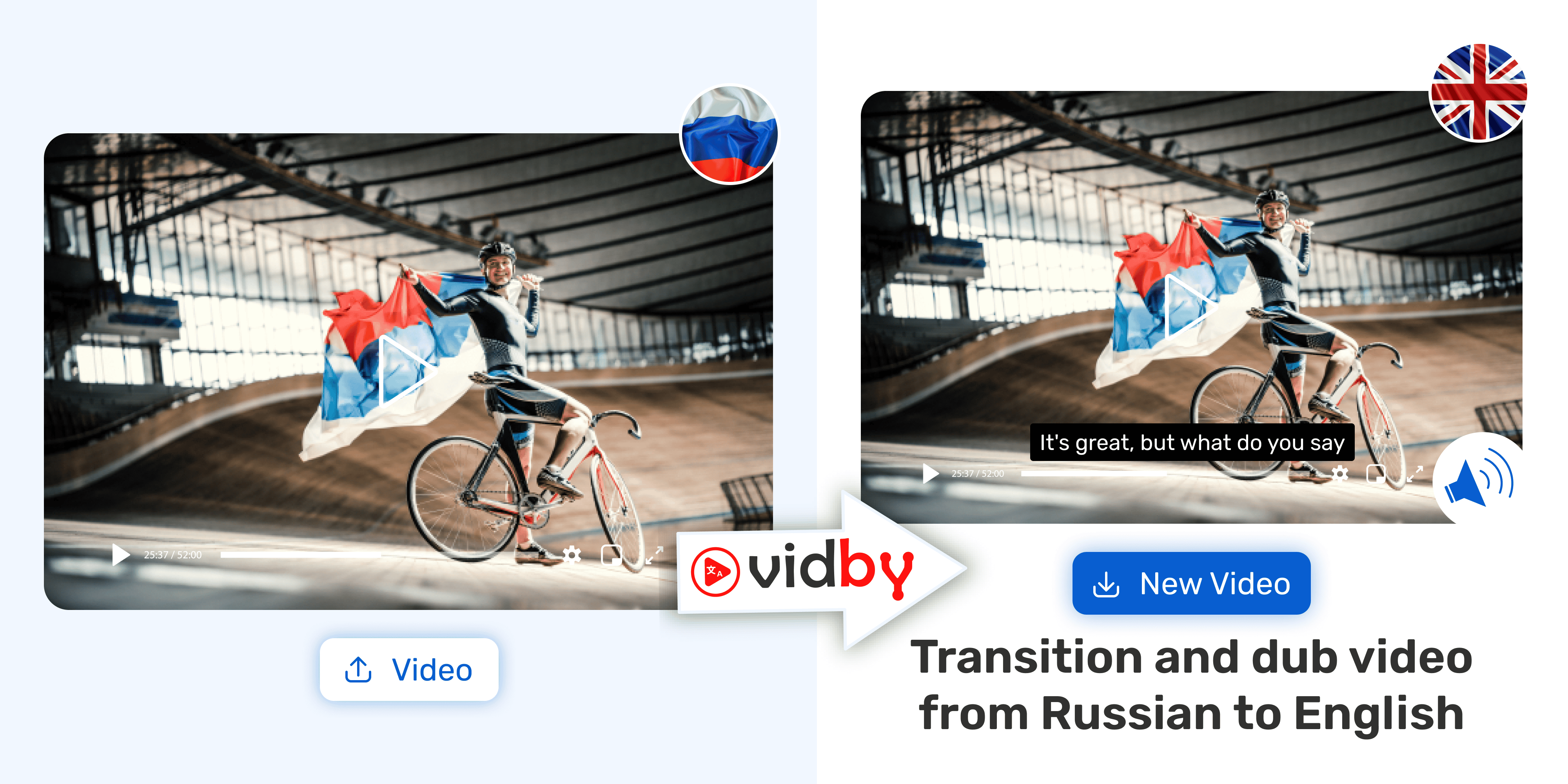 Translate Video from Russian to English vidby