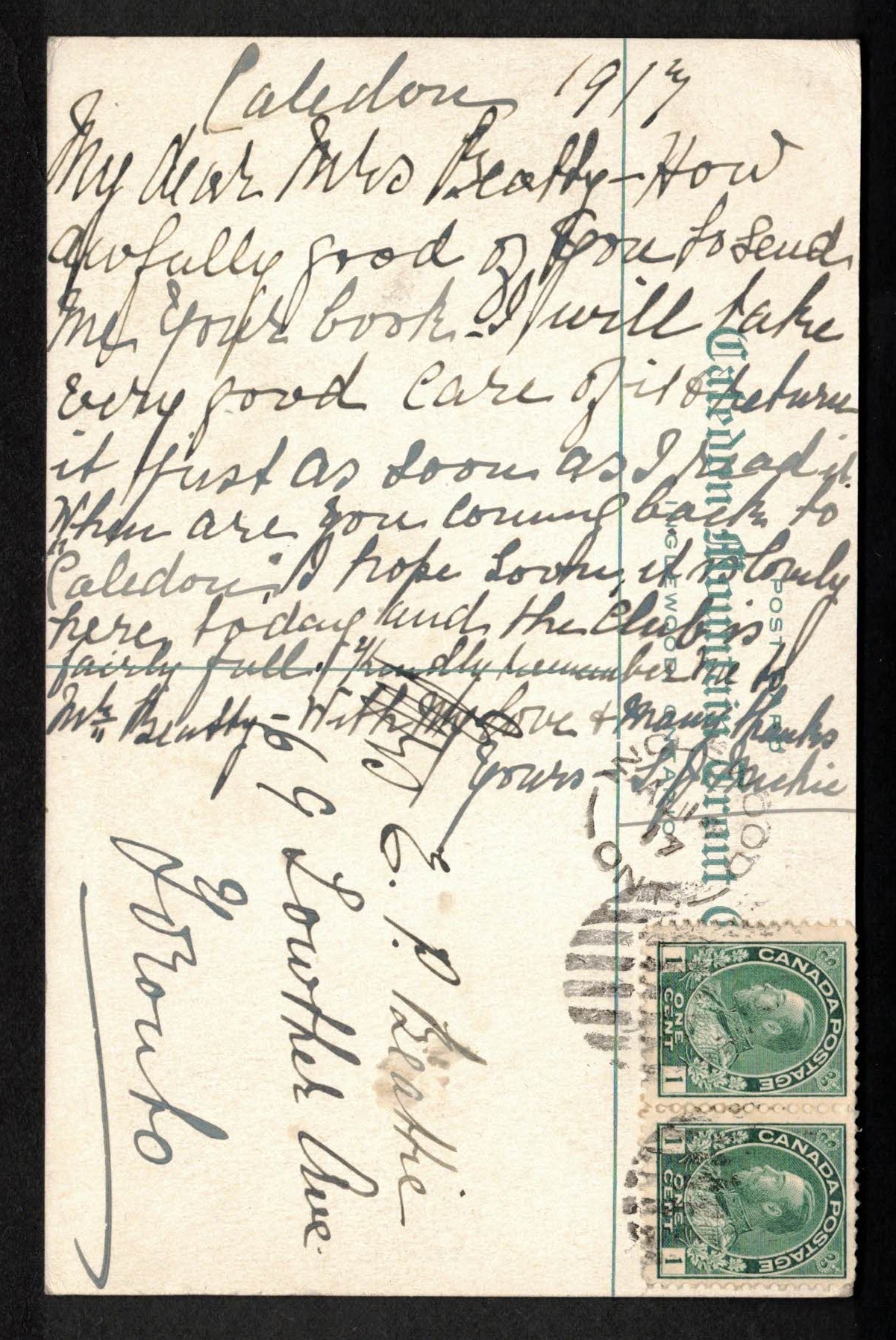 Caledon Mountain Trout Club, Inglewood, Ont. (PEL), set of 3 b&w post cards circa 1917 Scott