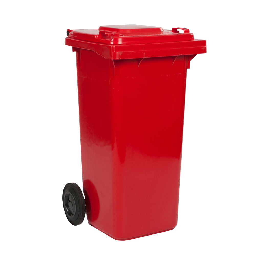 120L Wheeled Bin Red Stratex