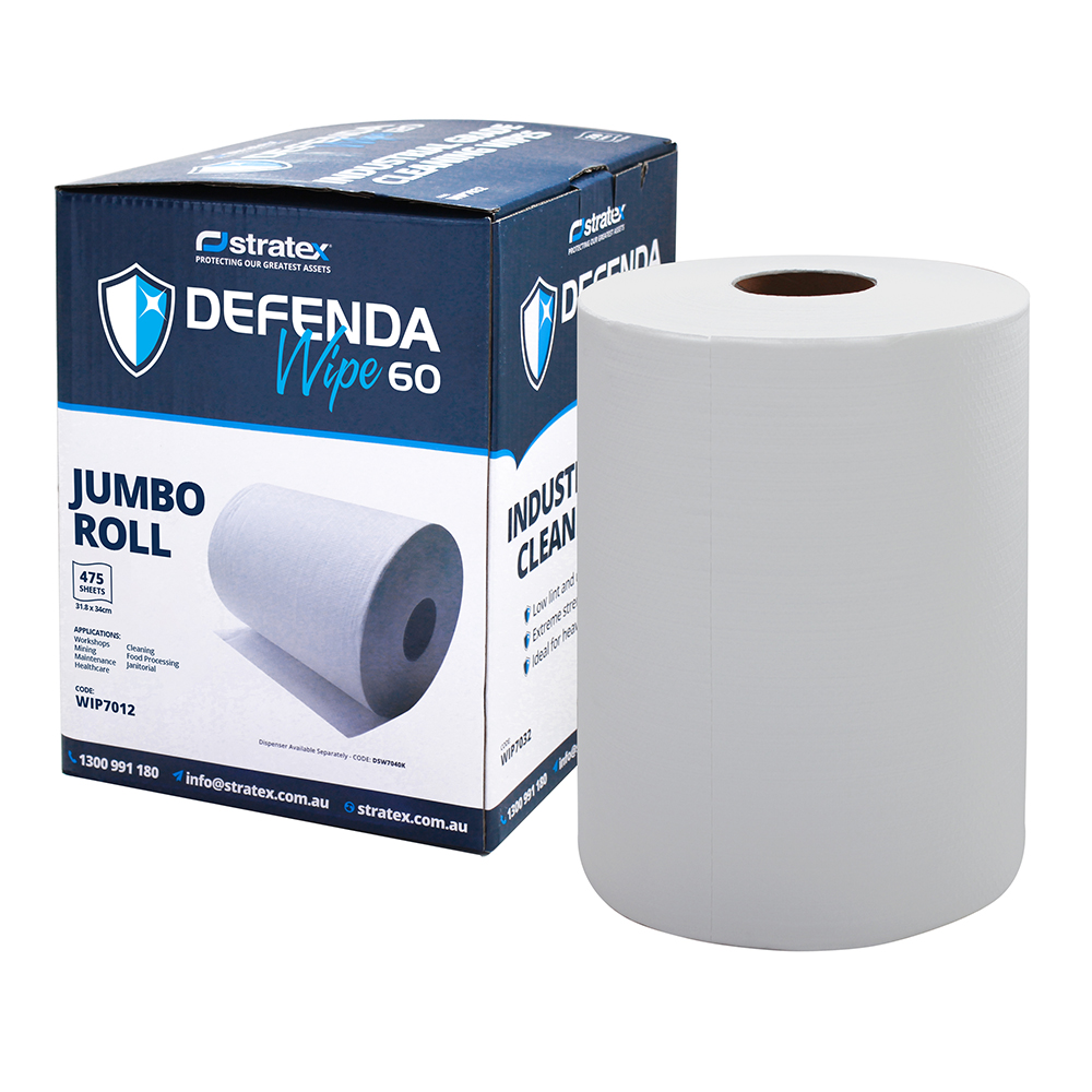DefendaWipe 60 Disposable Cleaning Wipes Jumbo Roll Stratex