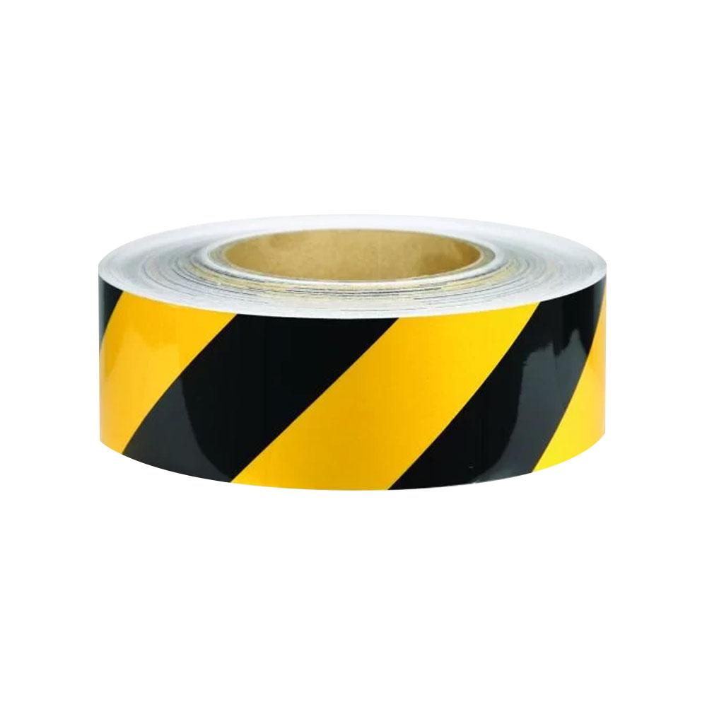 Yellow/Black Reflective Tape, Class 2 50mm x 45.7M Stratex
