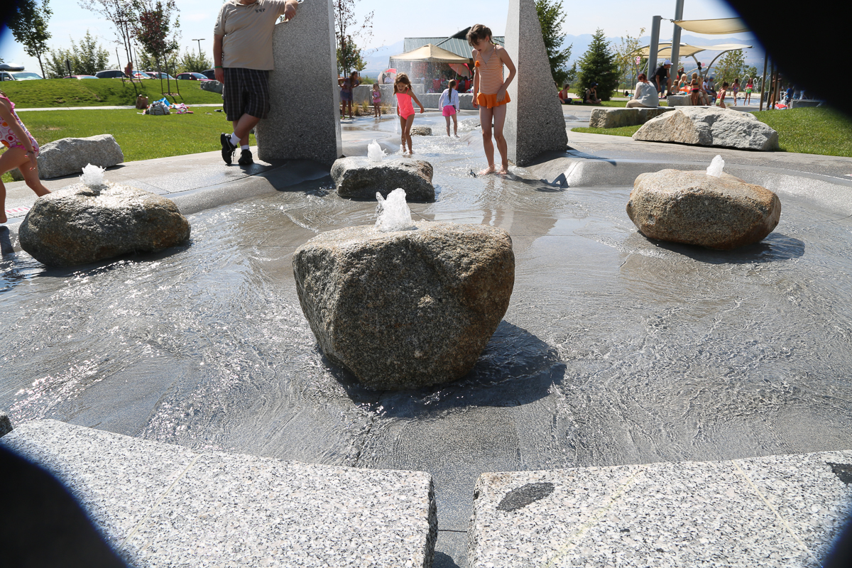Sandy Splash Pad Stratton and Brätt Landscapes and Aquatics