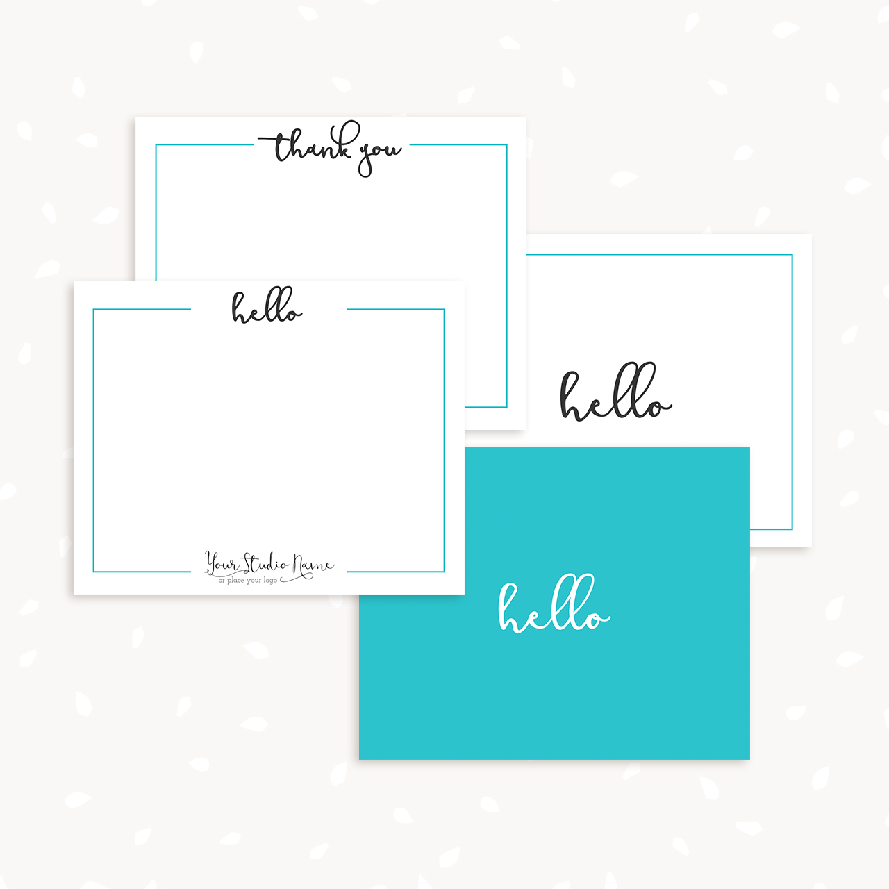 Customizable note cards for photographers Strawberry Kit