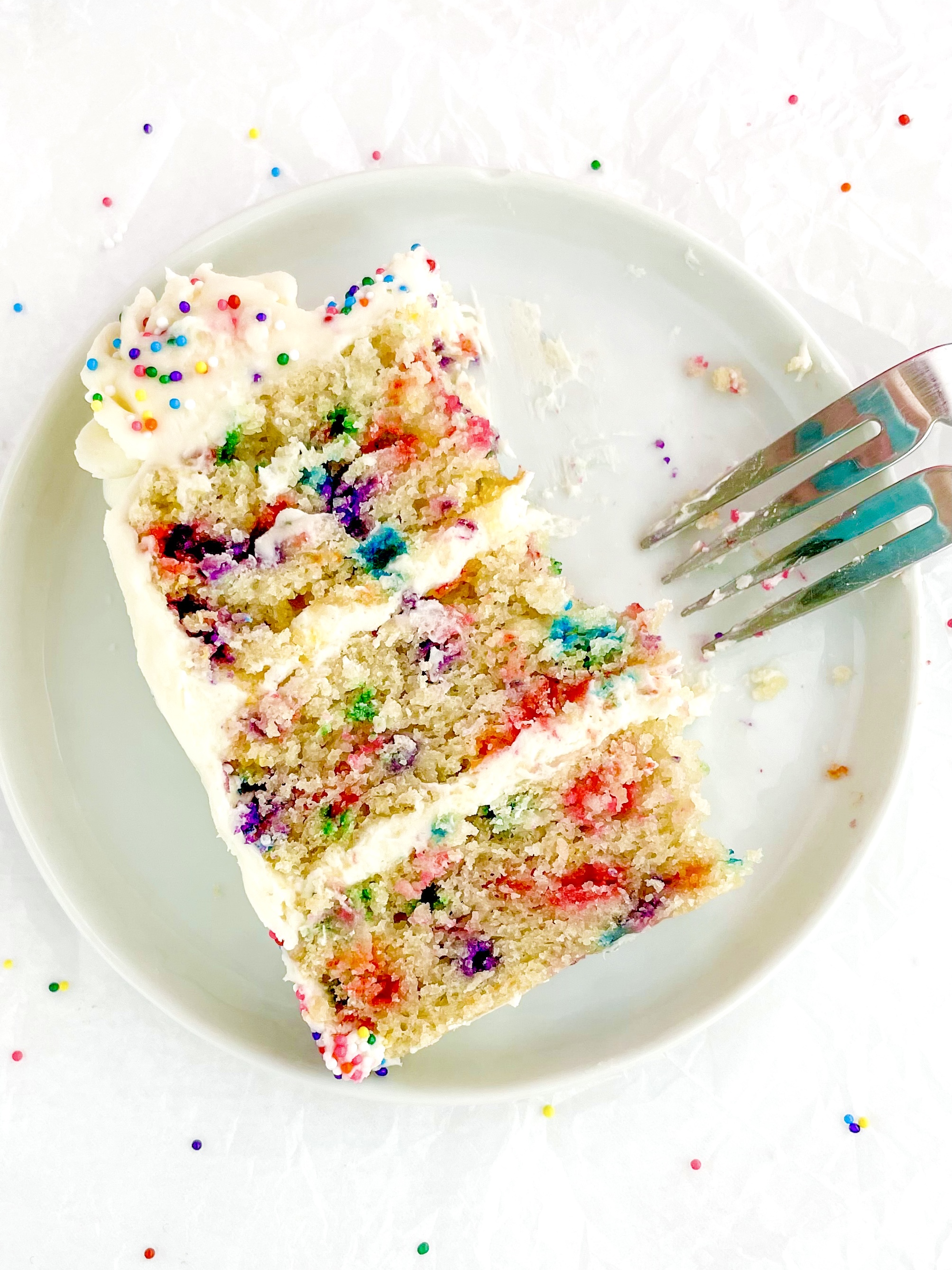 Vegan Funfetti Cake (Gluten Free and Sugar Free options) Strawberry