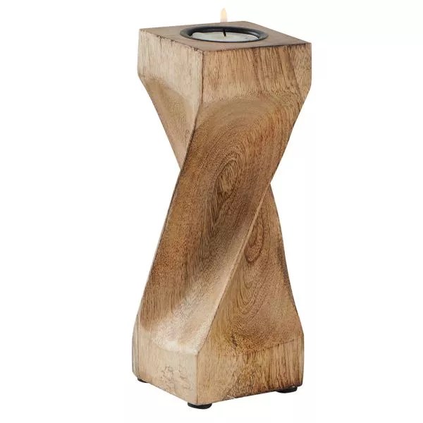 CANDLE HOLDER IN TWISTED WOOD Strawbridge