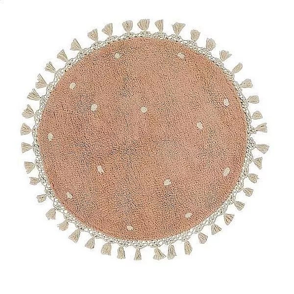 DOTTY CIRCULAR RUG BLUSH 70cm Strawbridge