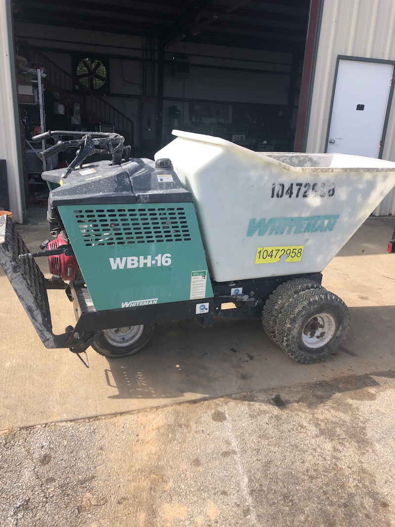 15/19 Cubic Ft. Ride on Concrete Buggy on Wheels Straw Hat Rentals