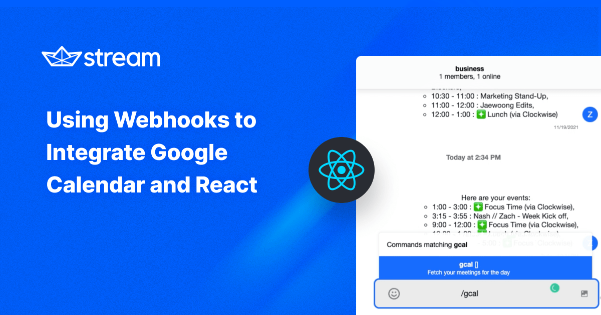 Using Webhooks to Integrate Google Calendar and React