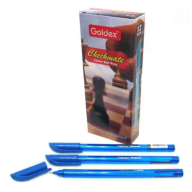 Ручка масляная Goldex 744bl Checkmate 0.7мм синяя купить