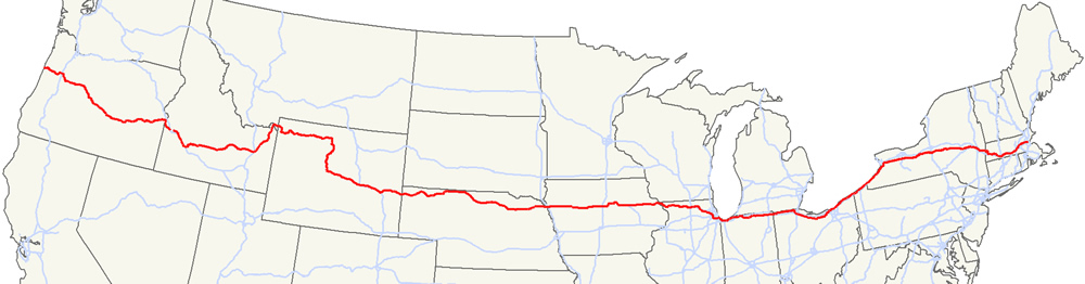 Us Route 20 Map Signs to Mark Eastern and Western Ends of Longest US Road The Stream