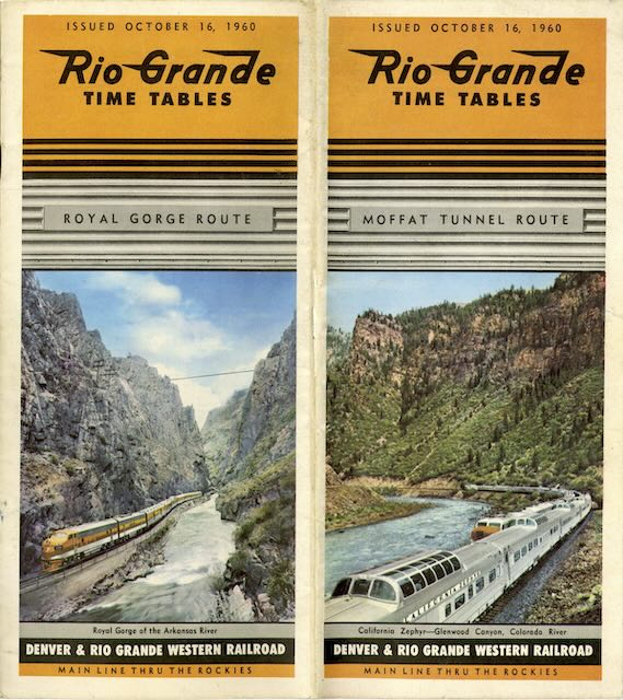Rio Grande October 1960 Timetable