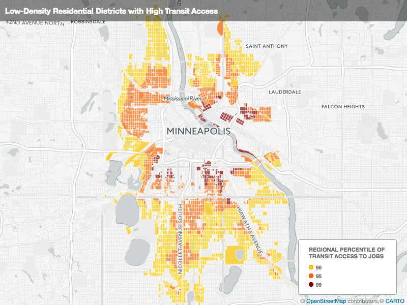 Map Monday Minneapolis Lowdensity Neighborhoods with Good Transit Service streets.mn