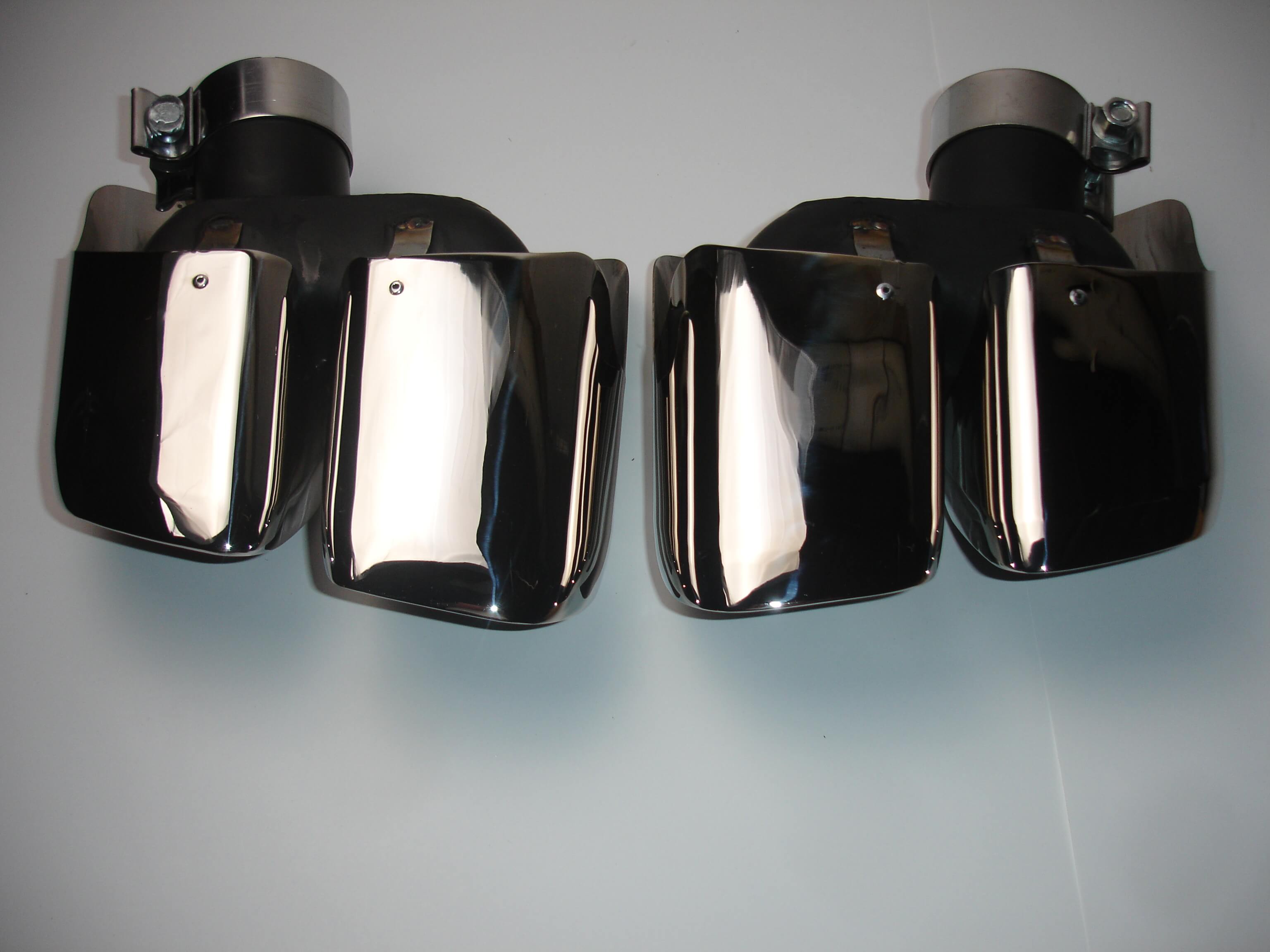 Porsche Macan 1417 Square Turbo Style Exhaust Tips Polished 2.0T