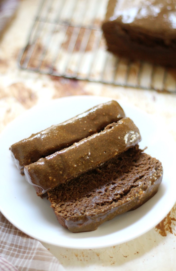GlutenFree Gingerbread Loaf with Vegan Molasses Cream Cheese Frosting