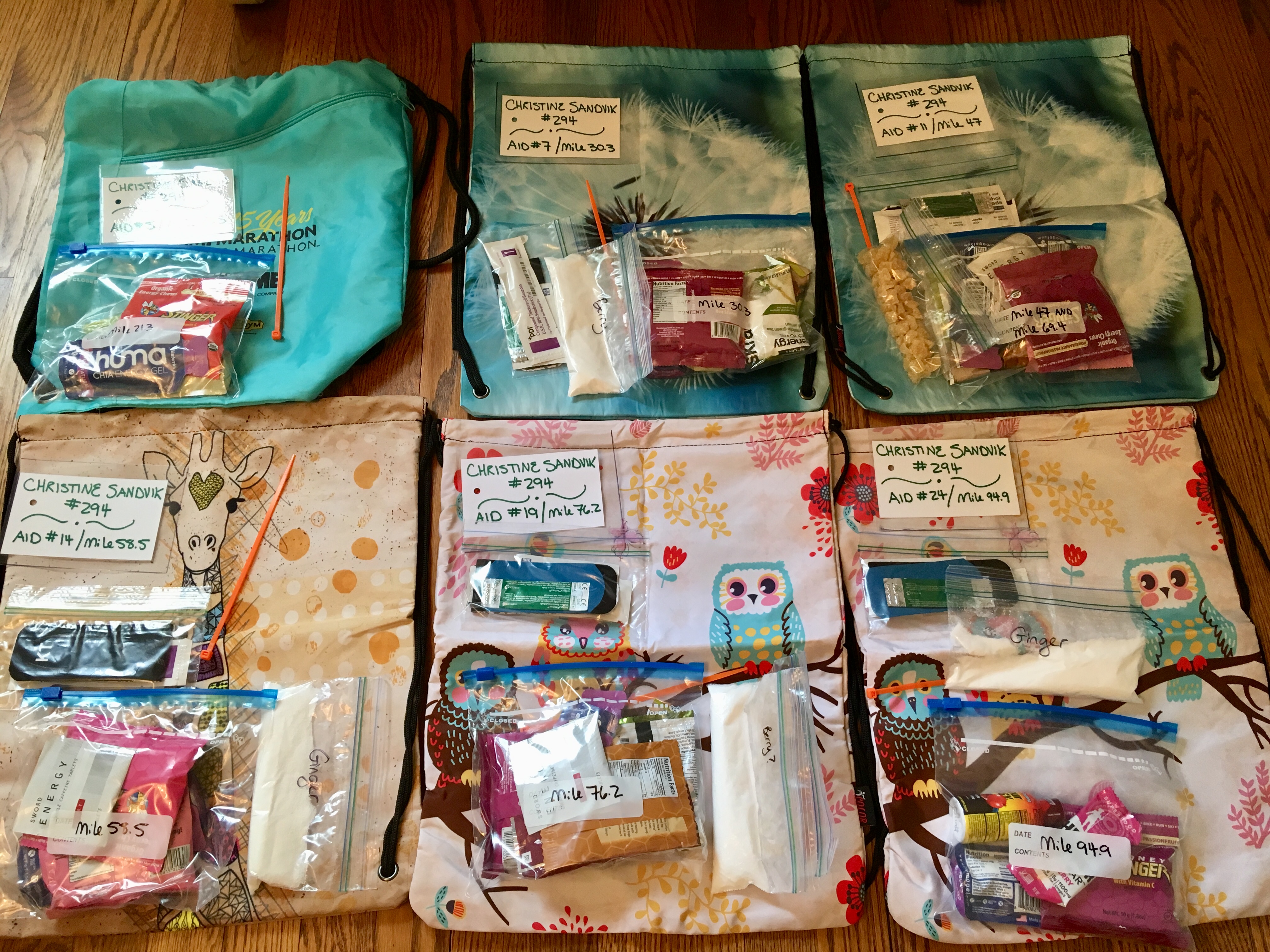 Drop Bag Planning Strength Running