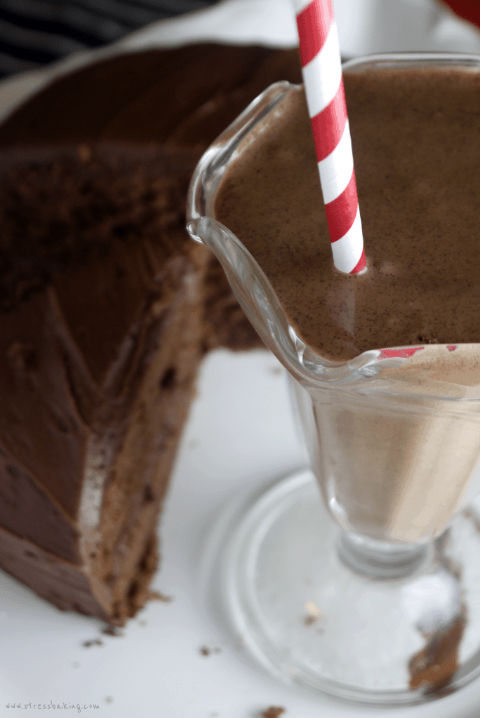 Homemade Portillo's Chocolate Cake Shake Stress Baking