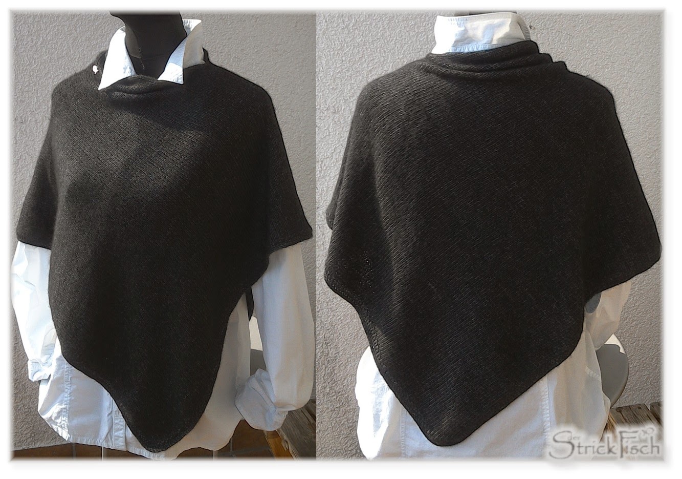 Strick Anleitung, einfachen Poncho/ Überwurf stricken