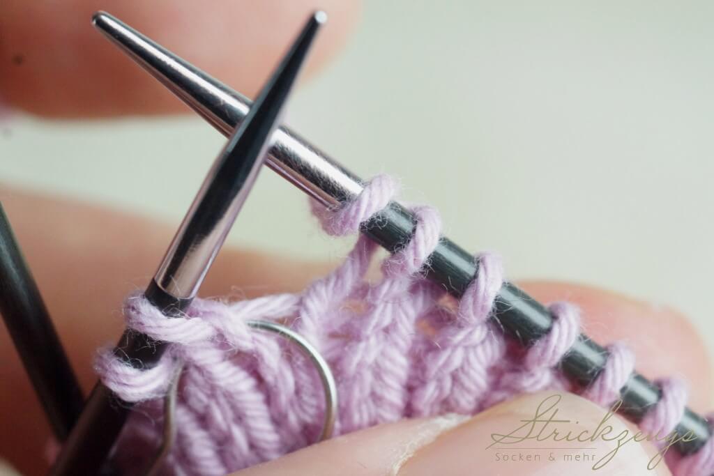 Socken mit Spickel Zwickel stricken Strickzeugs, der Handarbeitsblog