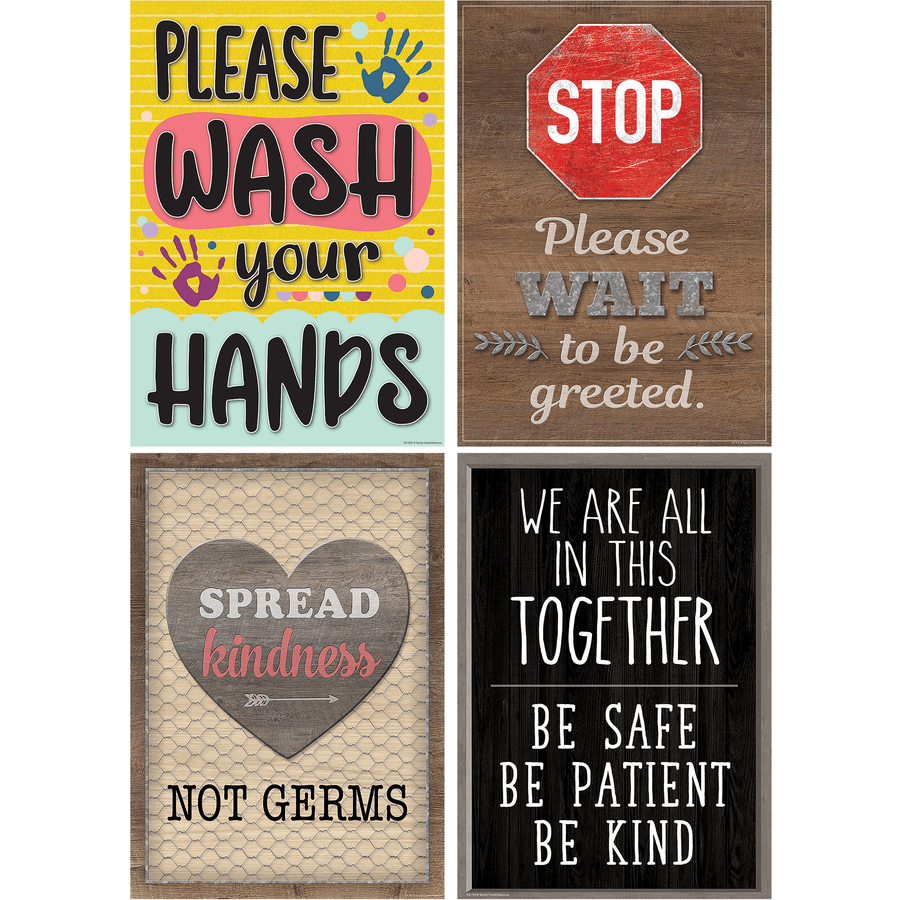 Health & Safety Posters, Pack of 4