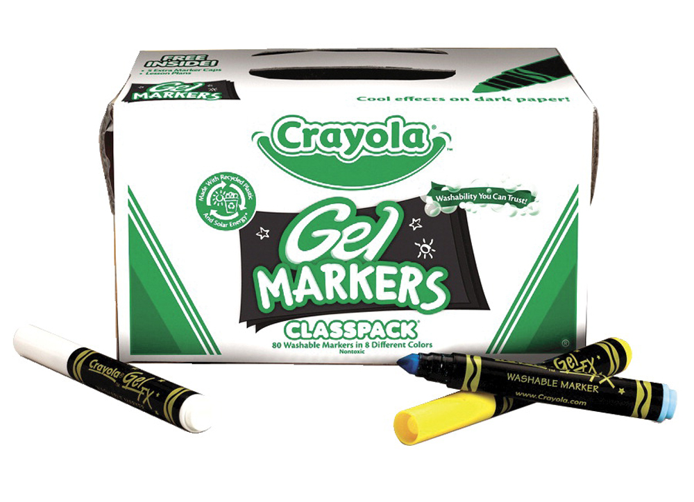 Up to 75 OFF! Crayola NonToxic Washable Gel Marker Classpack Conical