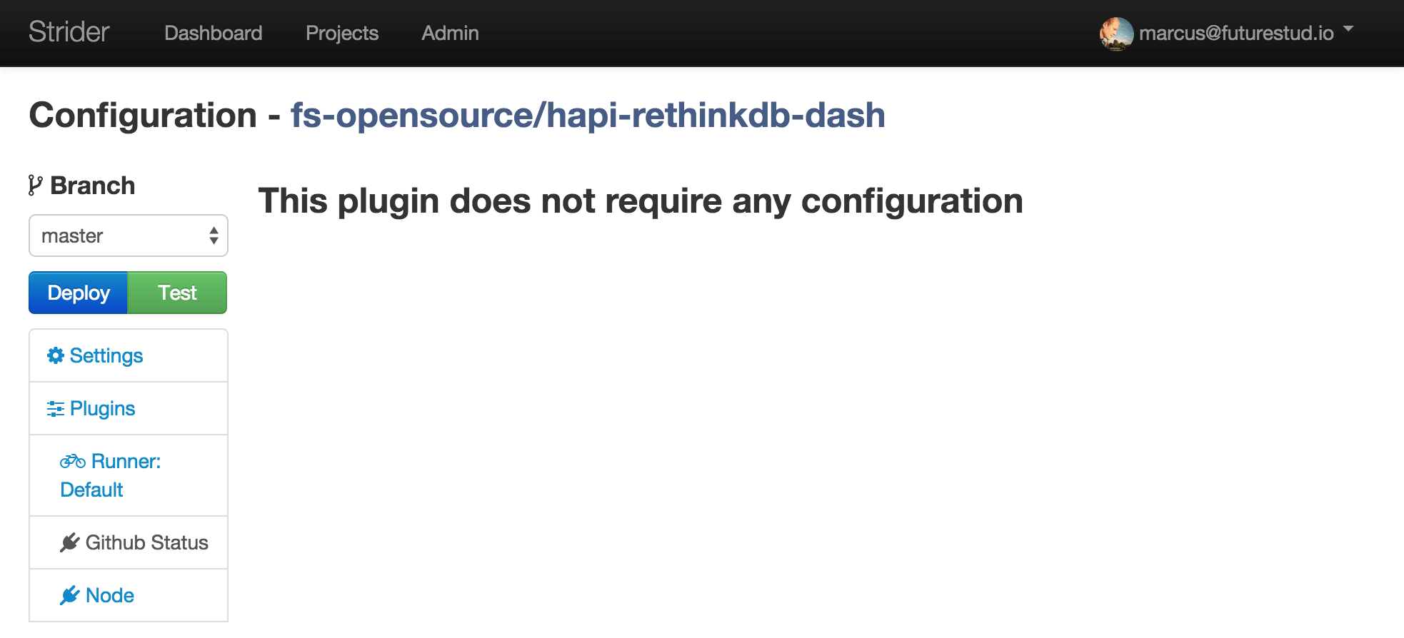 GitHub Status Strider