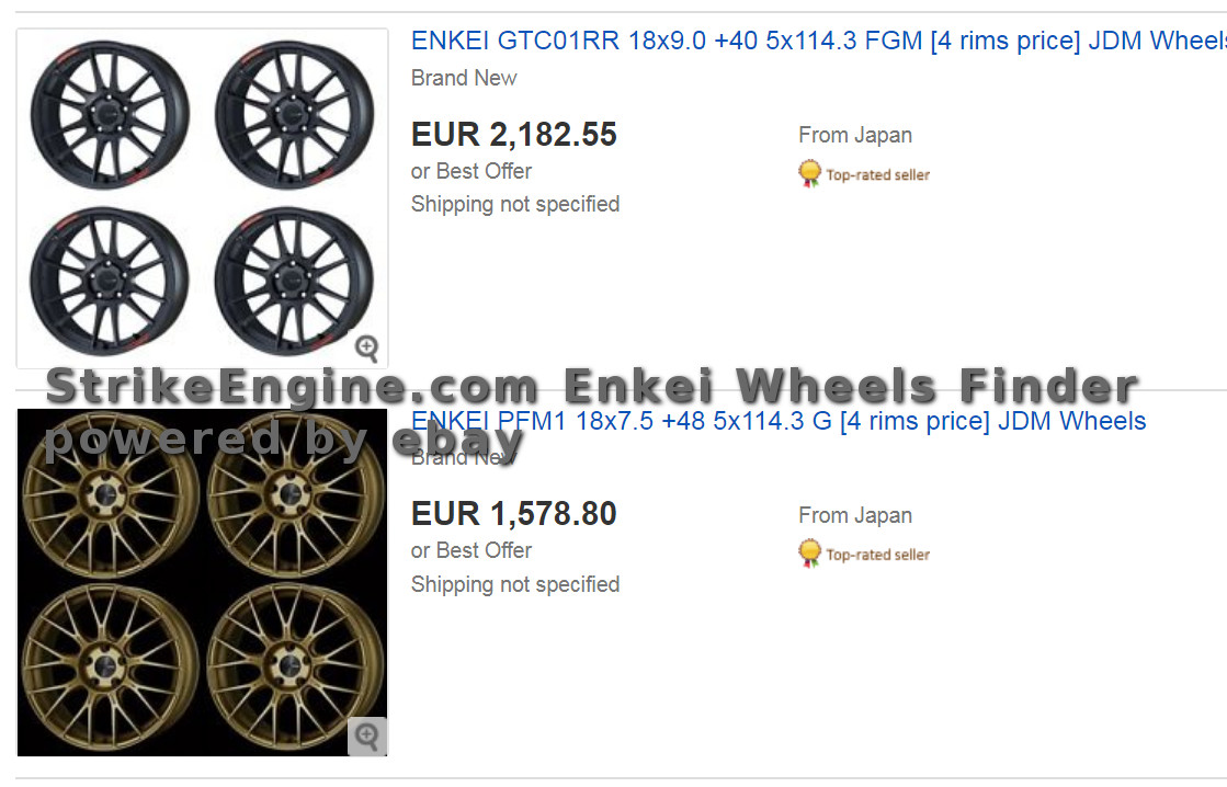 Enkei Wheels Shop powered by ebay Worldwide Shipping from Japan, USA & Europe