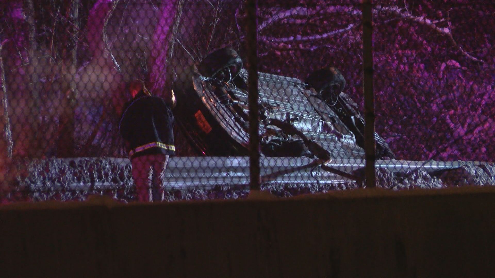 Car Flips off L.I.E. in Melville Stringer News