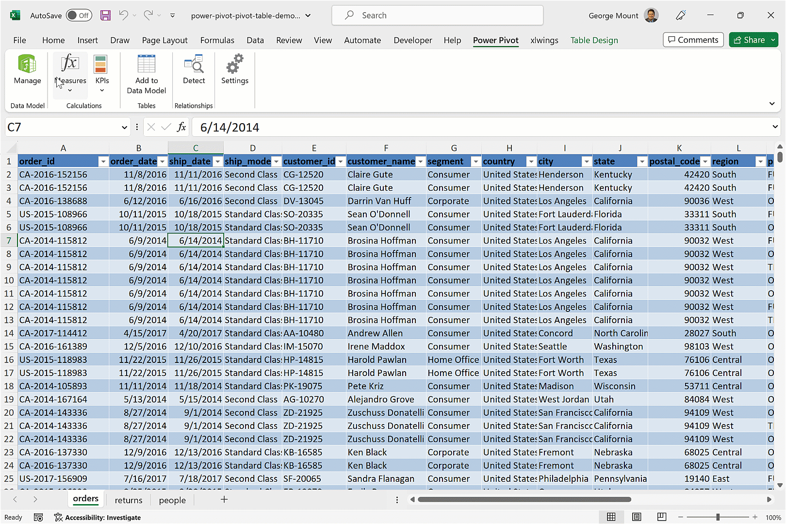 How to create a PivotTable from the Excel PowerPivot Data Model