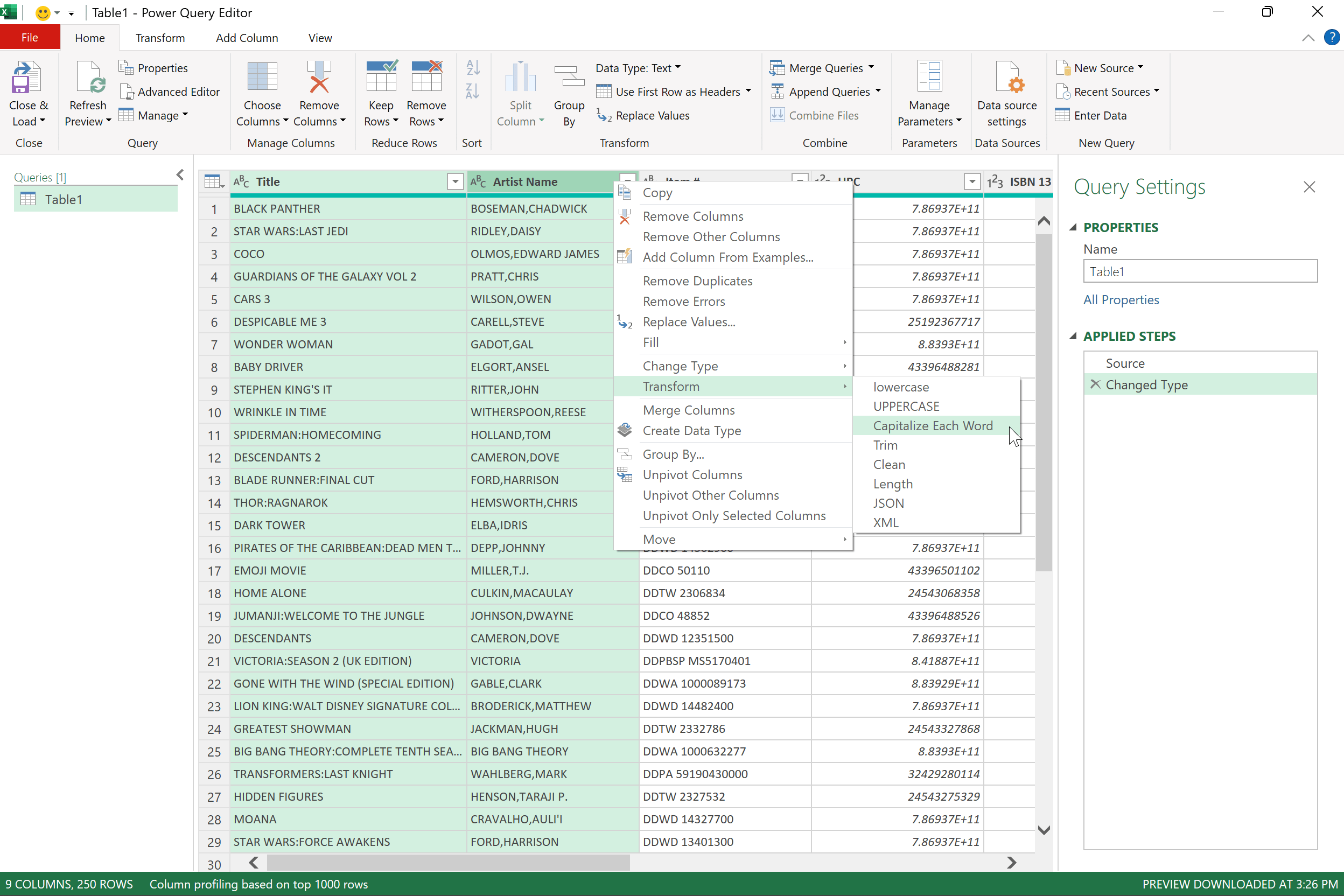 How to transform columns in Excel Power Query Stringfest Analytics