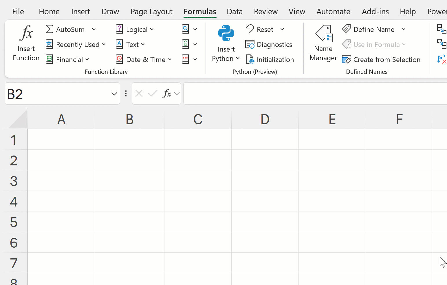 How to insert a Python cell into your Excel worksheet (three ways