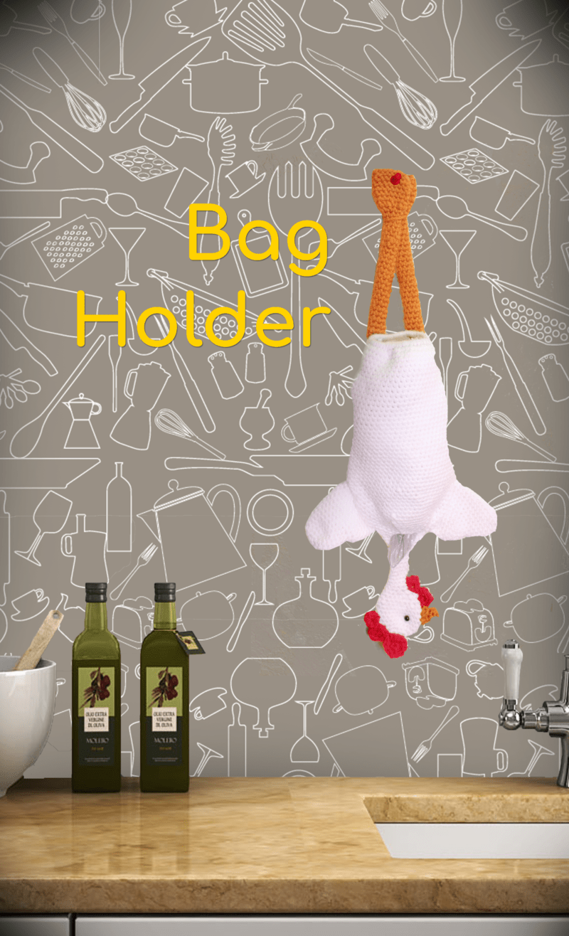 Chicken Bag Holder Free Crochet Pattern StringyDingDing