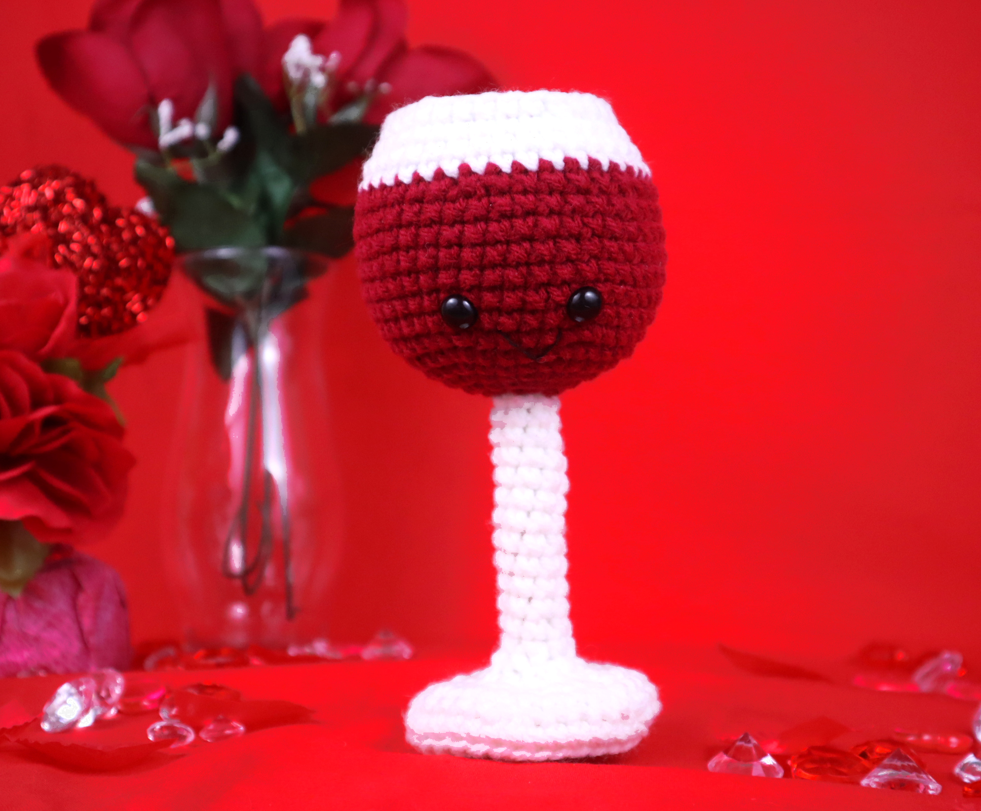Wine Glass Amigurumi Free Crochet Pattern StringyDingDing
