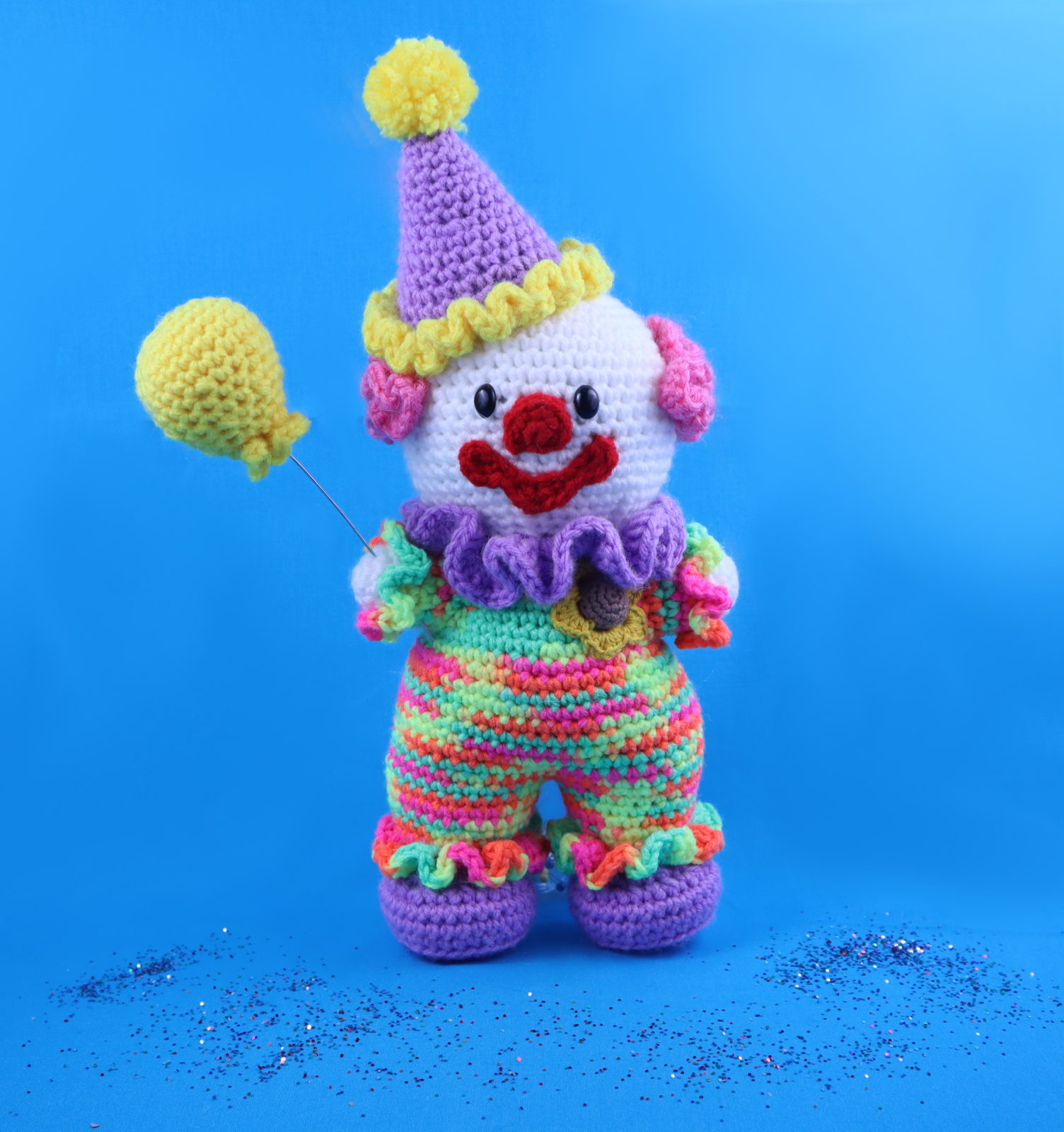 Clown Amigurumi Doll Free Crochet Pattern StringyDingDing