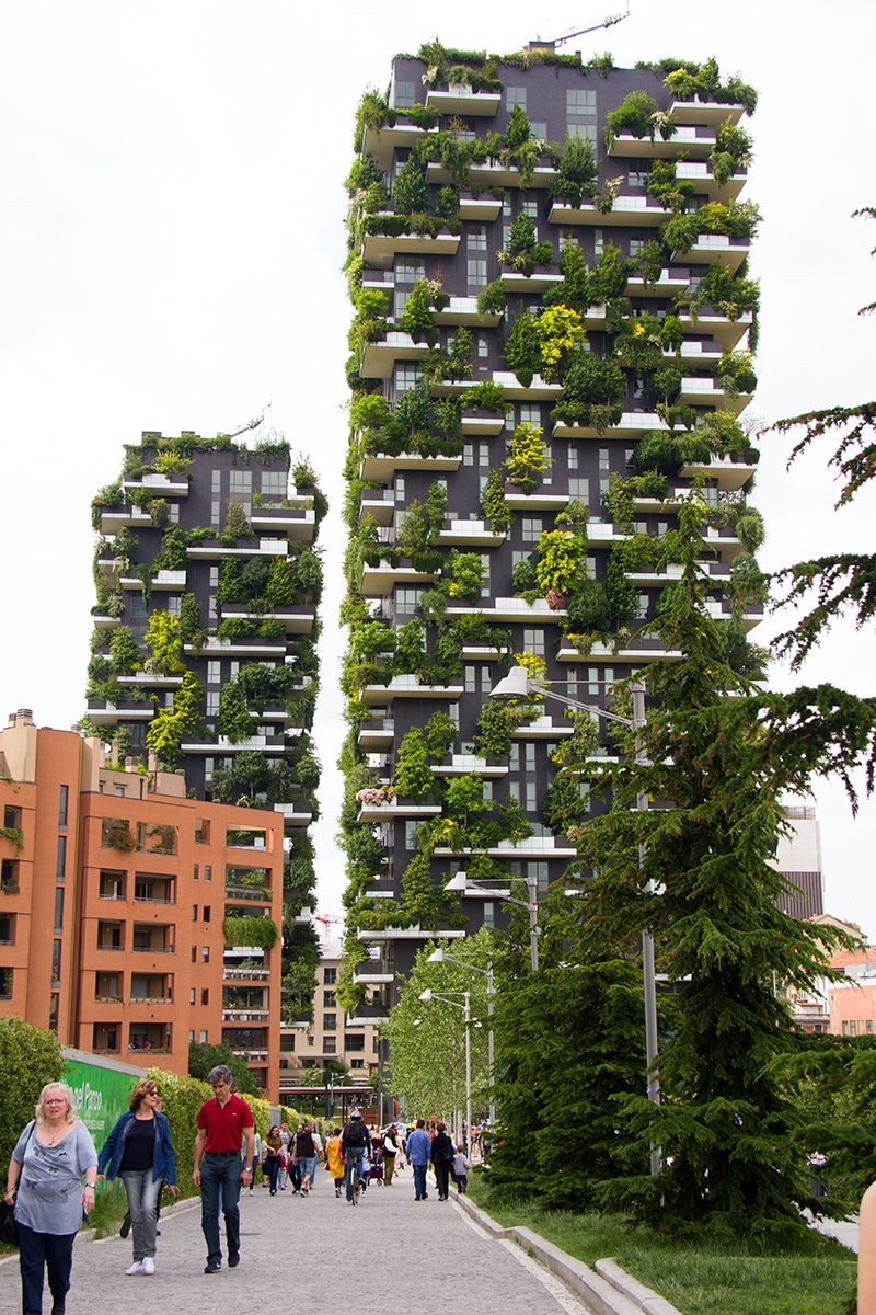 Bosco Verticale the vertical forest of Milan Stripe Away