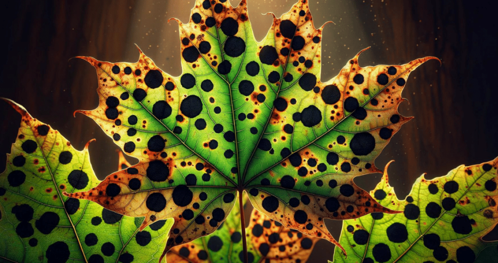 Black Spots on Maple Leaves Strobert Tree Services