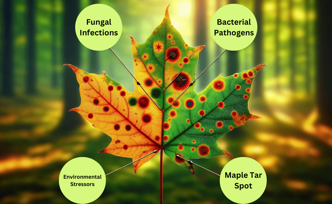 Black Spots on Maple Leaves Strobert Tree Services