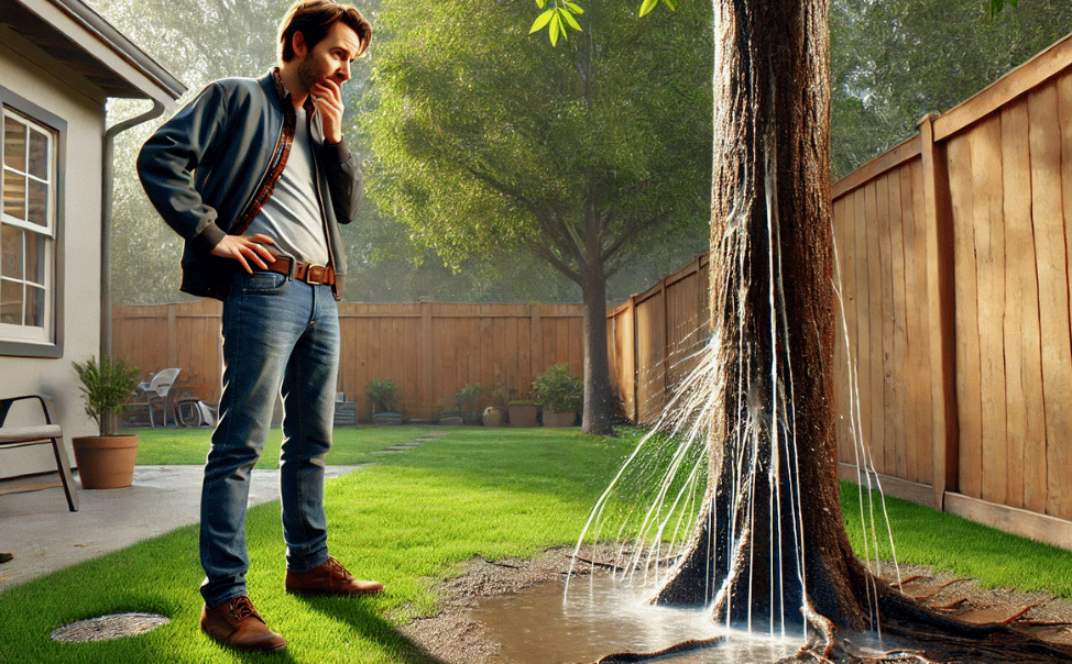 Tree Leaking Water | Strobert Tree Services