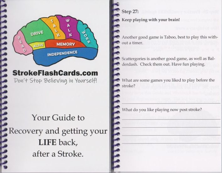 Recovery WORKBOOK Stroke Flash Cards