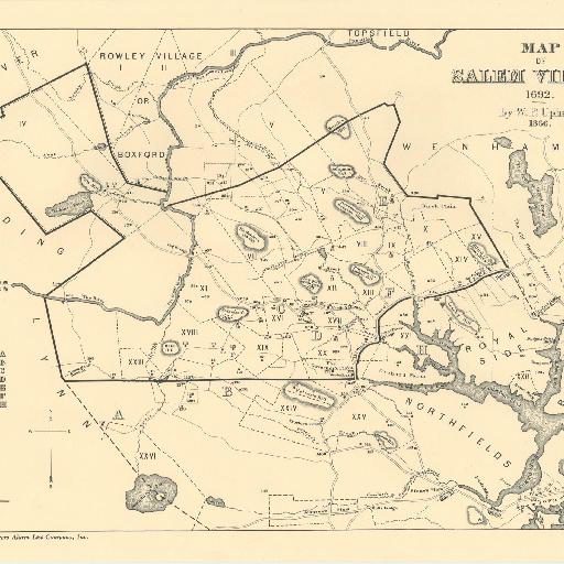 Map of Salem Village in 1692