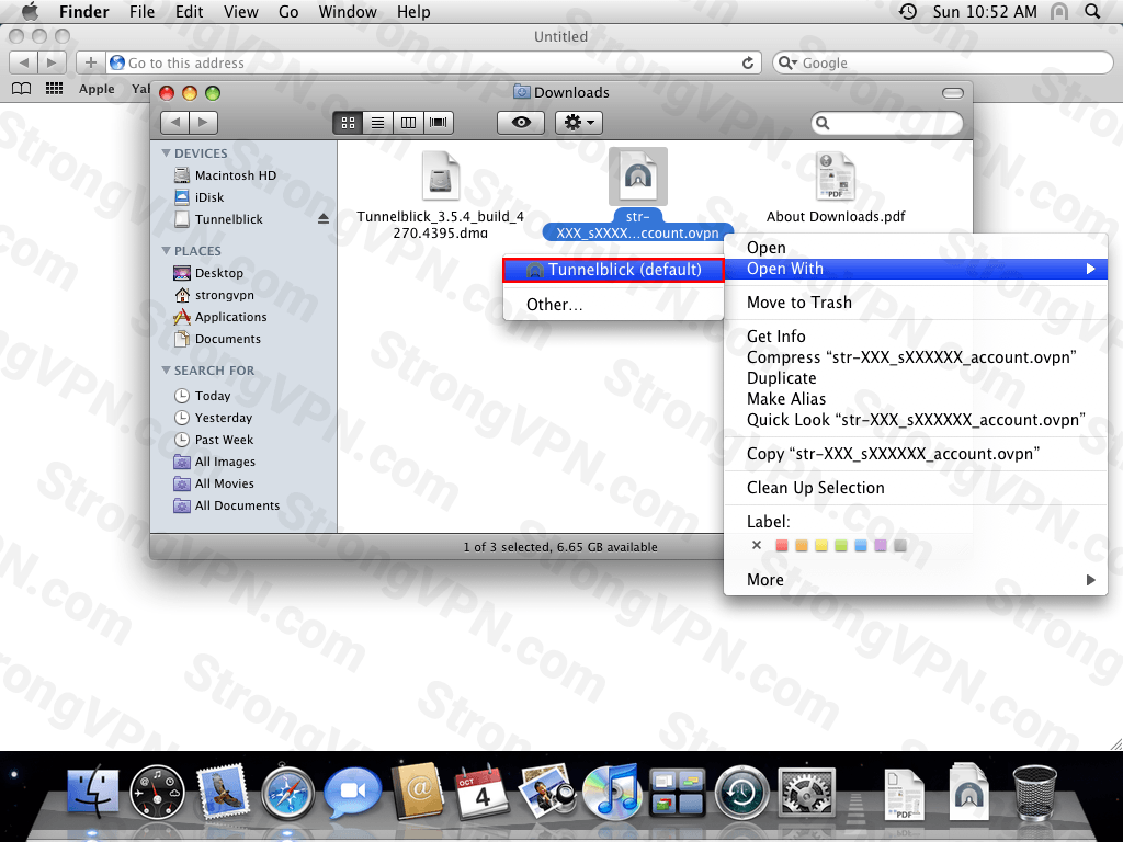 macOS 10.5—10.12 OpenVPN Setup Tutorial (Tunnelblick) StrongVPN
